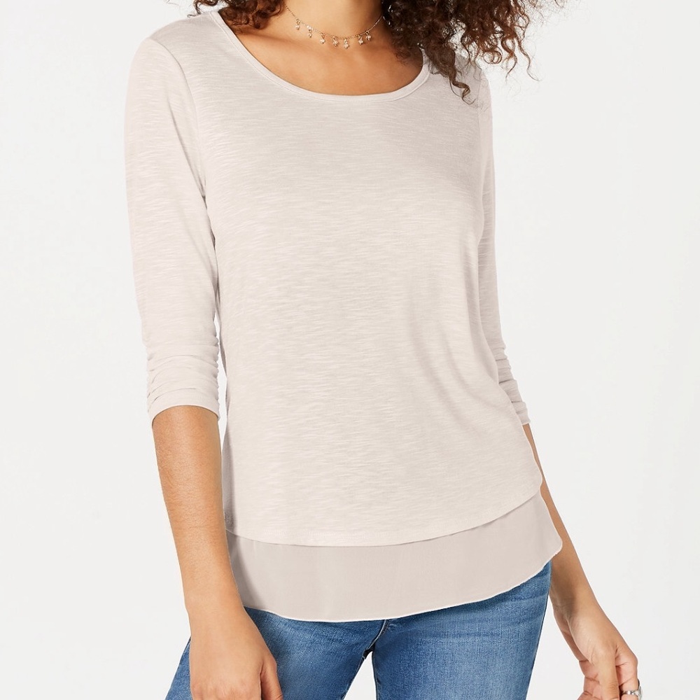 Style & Co chiffon hem top